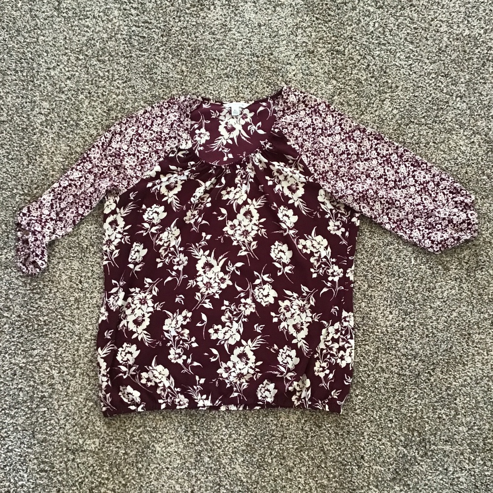 Croft & Barrow Floral Blouse Sz XL
